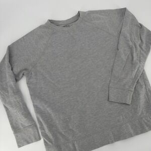 Fresh Clean Tees Gray Crew Neck Raglan Sleeve Pullover Sweatshirt L